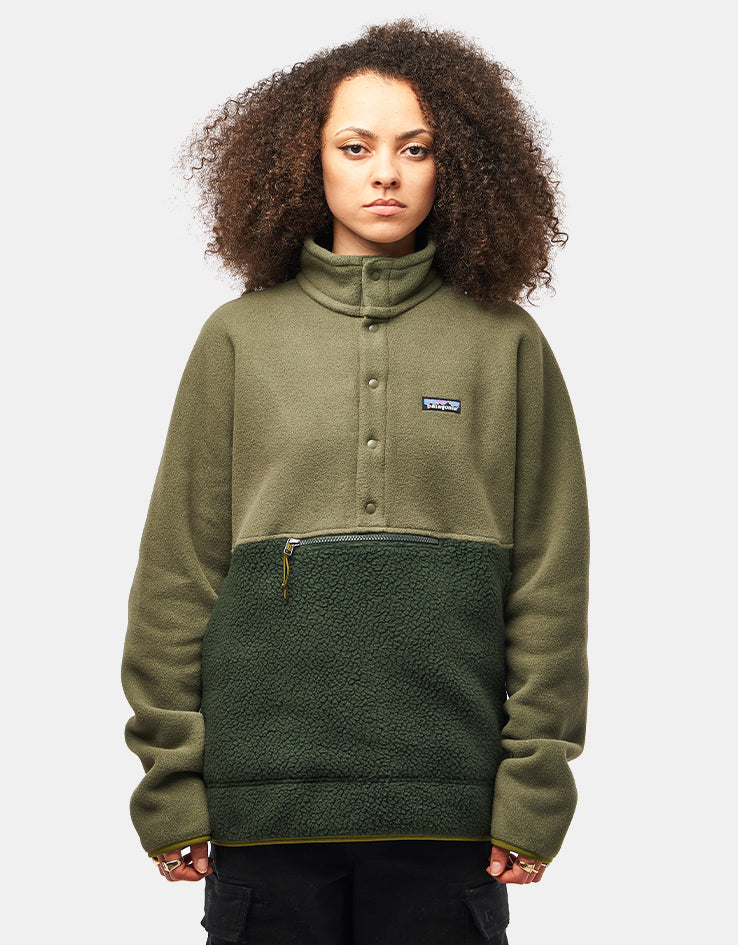 Patagonia Retro Pile 1/2 Snap Pullover Fleece - Old Growth Green