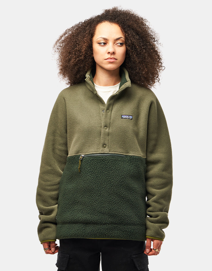 Patagonia Retro Pile 1/2 Snap Pullover Fleece - Old Growth Green