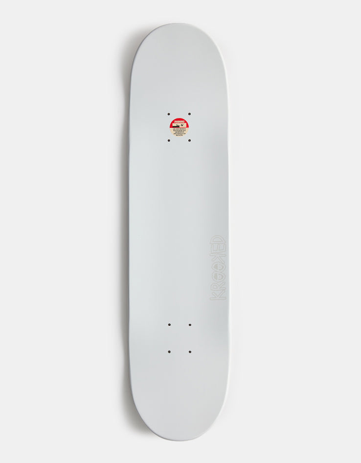 Krooked Eyes White Skateboard Deck - 8.06"