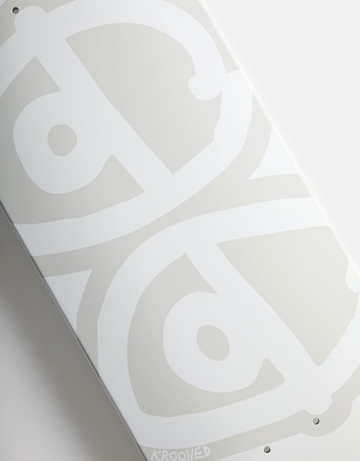Krooked Eyes White Skateboard Deck - 8.06"