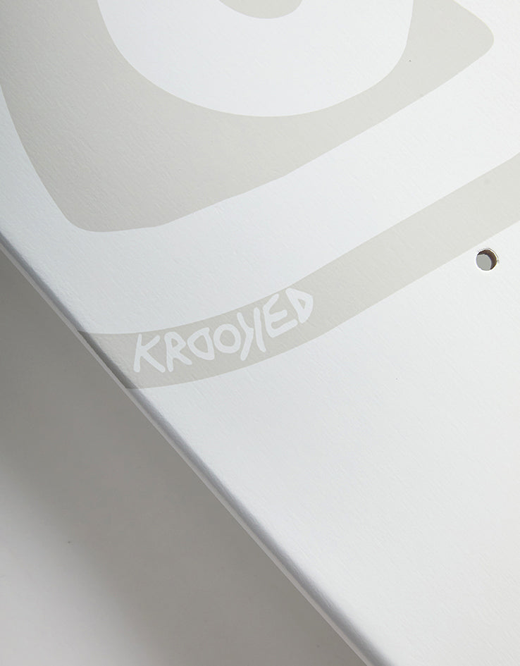 Krooked Eyes White Skateboard Deck - 8.06"