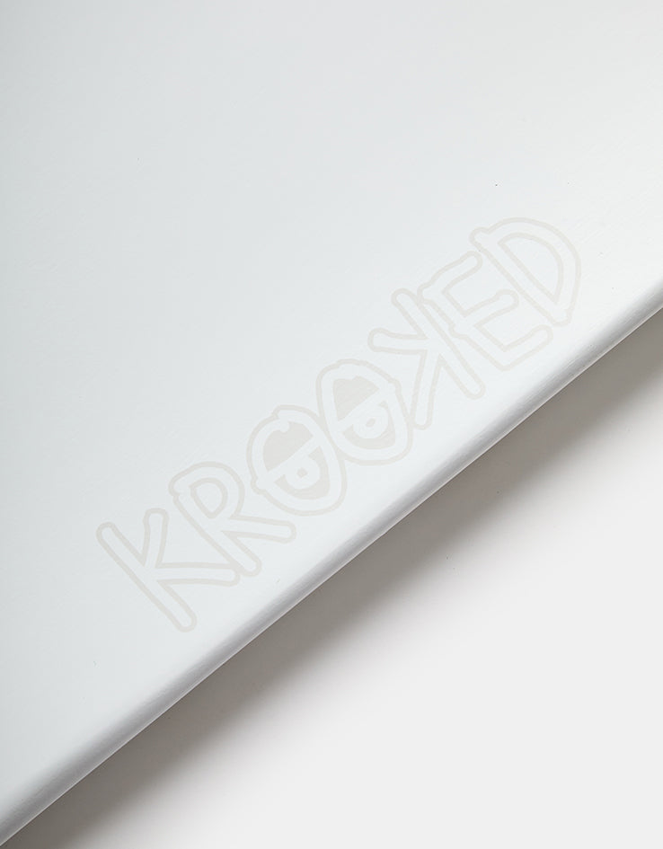 Krooked Eyes White Skateboard Deck - 8.06"