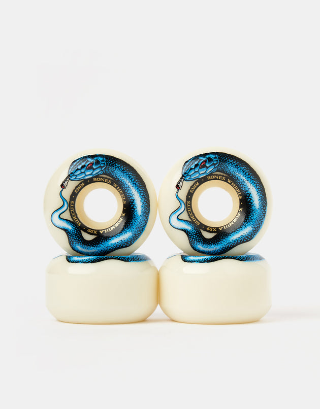 Bones Smokin Skull X-Formula V6 Wide-Cut 99a Skateboard Wheels