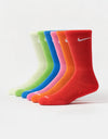 Nike SB Everyday Cushioned 6 Pack Crew Socks - Multi-Color