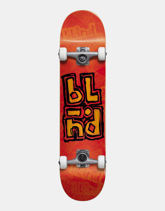 Blind OG Stacked Stamp Orange Complete Skateboard - 8"