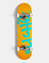 Cliché Handwritten Orange/Teal Complete Skateboard - 8.25"