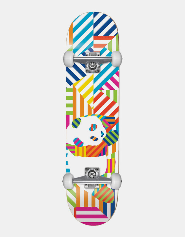 Enjoi Panda Stripes 'Soft Wheels' White Complete Skateboard - 7.75"