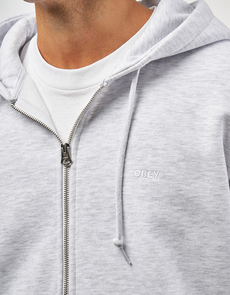 Obey Established Works Bold II Zip Hoodie - Ash Grey – Route One Obey Established Works Bold II Zip Hoodie - Ash Grey – Route One