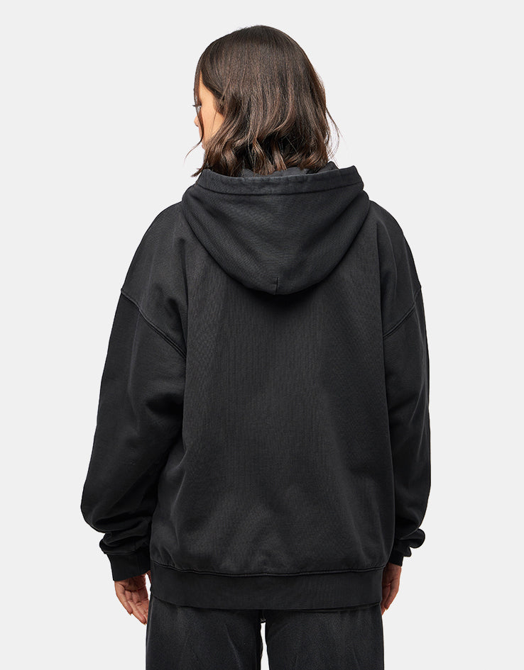 Obey Hybrid Faded Zip Hoodie - Digital Black Faded Wash – Route One