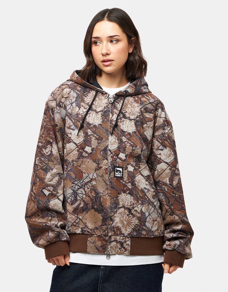 Obey Glen Zip Up Jacket - Fence Camo Multi – Route One