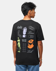 Route One Time Will Tell Organic T-Shirt - Black