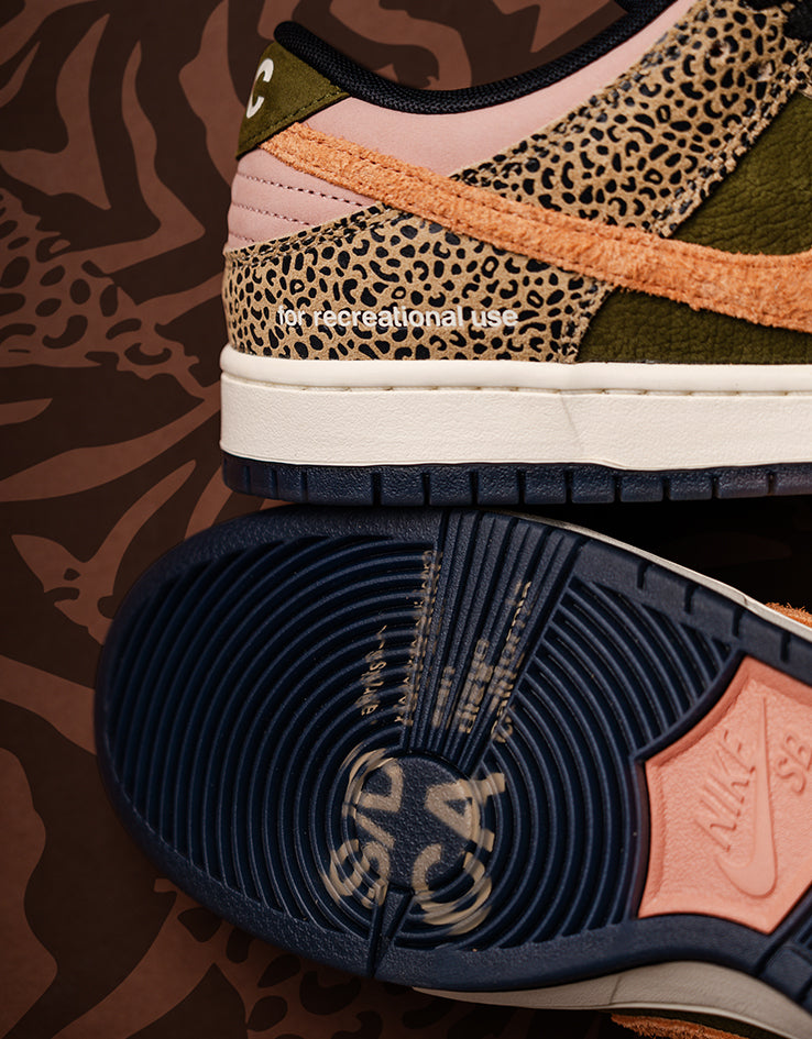 Nike SB 'Arts-Rec' Dunk Low Pro Skate Shoes - Khaki/Amber Brown