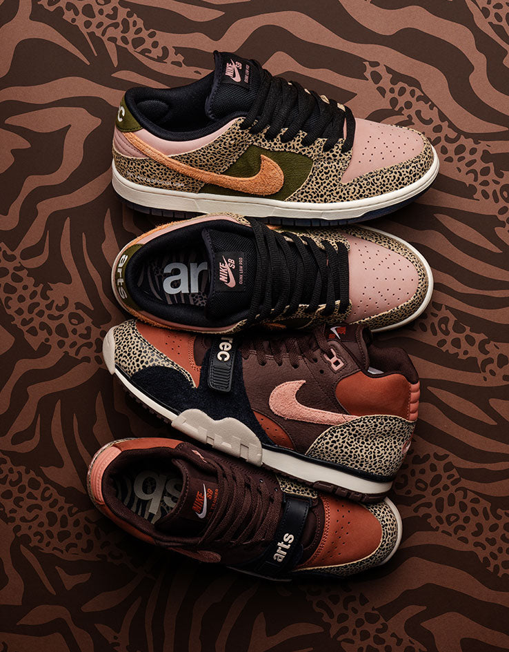 Nike SB 'Arts-Rec' Dunk Low Pro Skate Shoes - Khaki/Amber Brown