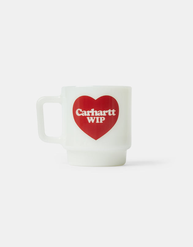 Carhartt WIP Heart Glass Mug - White