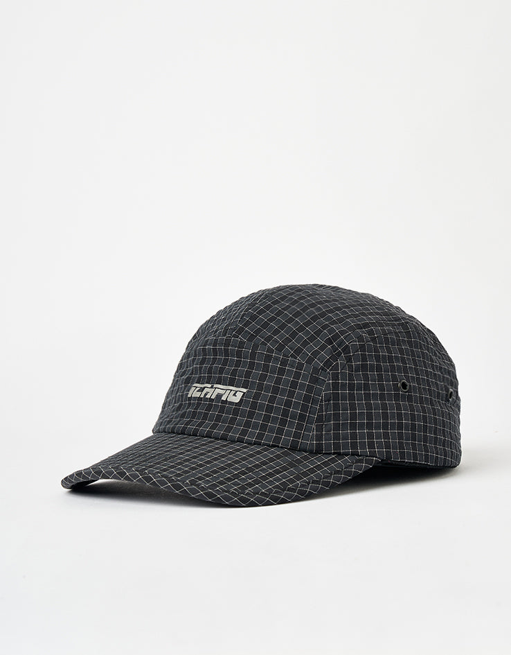 ICHPIG Ripstop Check 5 Panel Cap - Black
