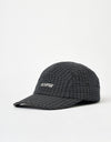 ICHPIG Ripstop Check 5 Panel Cap - Black