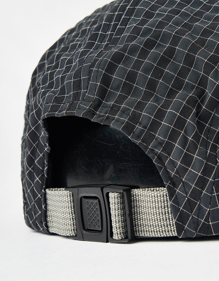 ICHPIG Ripstop Check 5 Panel Cap - Black