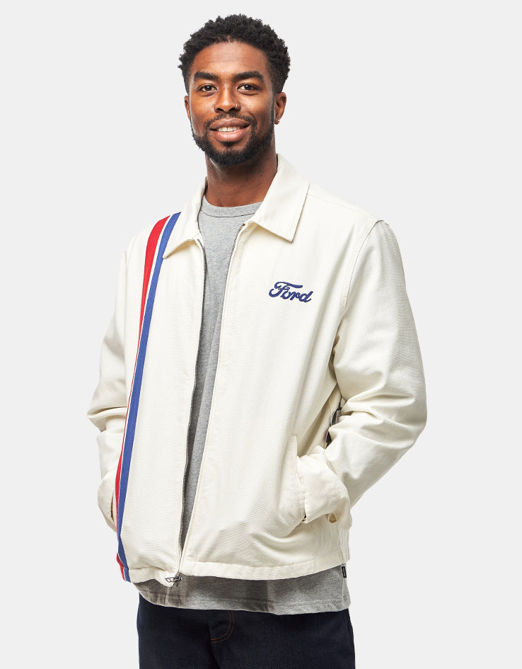 Brixton x Ford Number One Garage Jacket - Wimbledon White – Route One