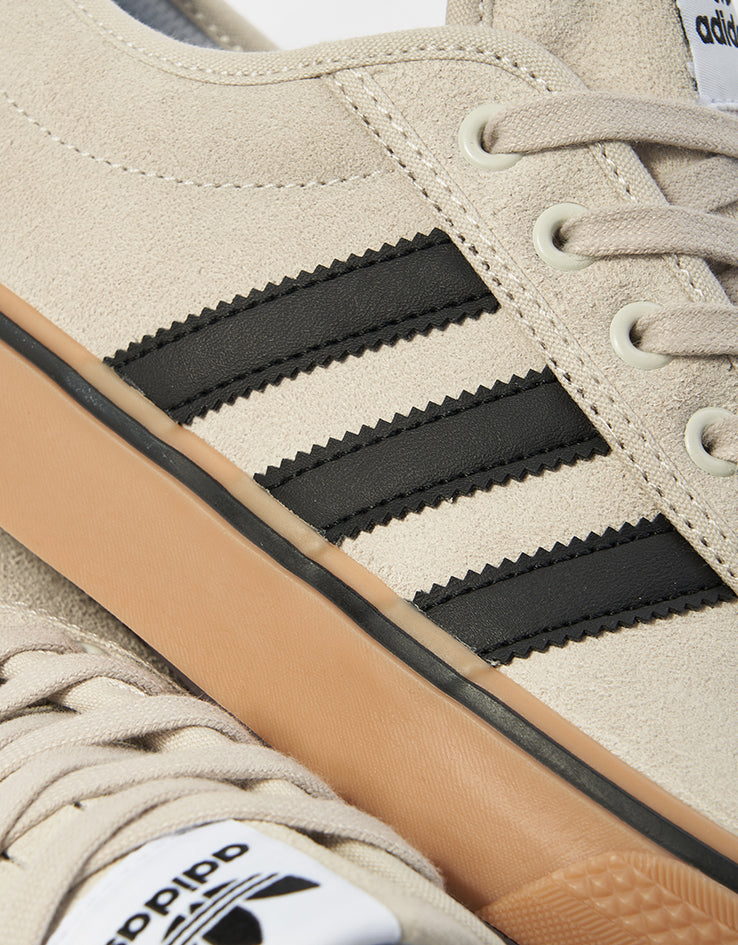adidas Adi Ease Skate Shoes - Crystal White/Core Black/Gum Route One adidas Adi Ease Skate Shoes - Crystal White/Core Black/Gum Route One