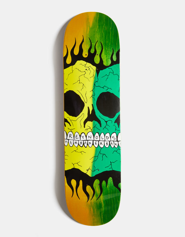 Baker Reynolds Rasta Skull B2 Skateboard Deck - 8.38"