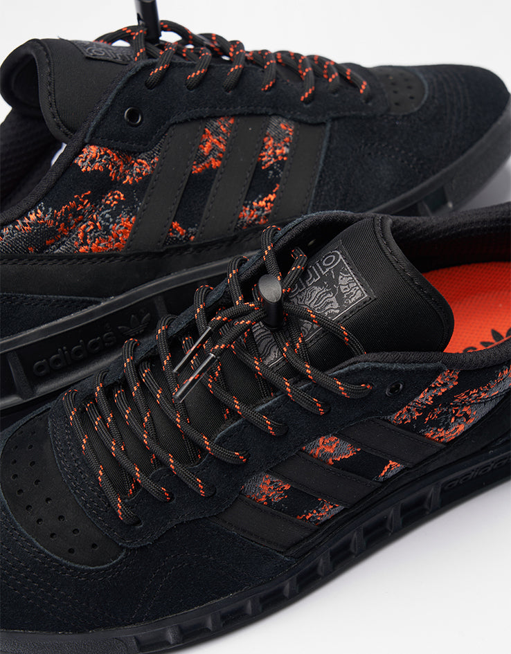 adidas x Mike Arnold Handball Top Skate Shoes - Core Black/Core Black/Semi Impact Orange