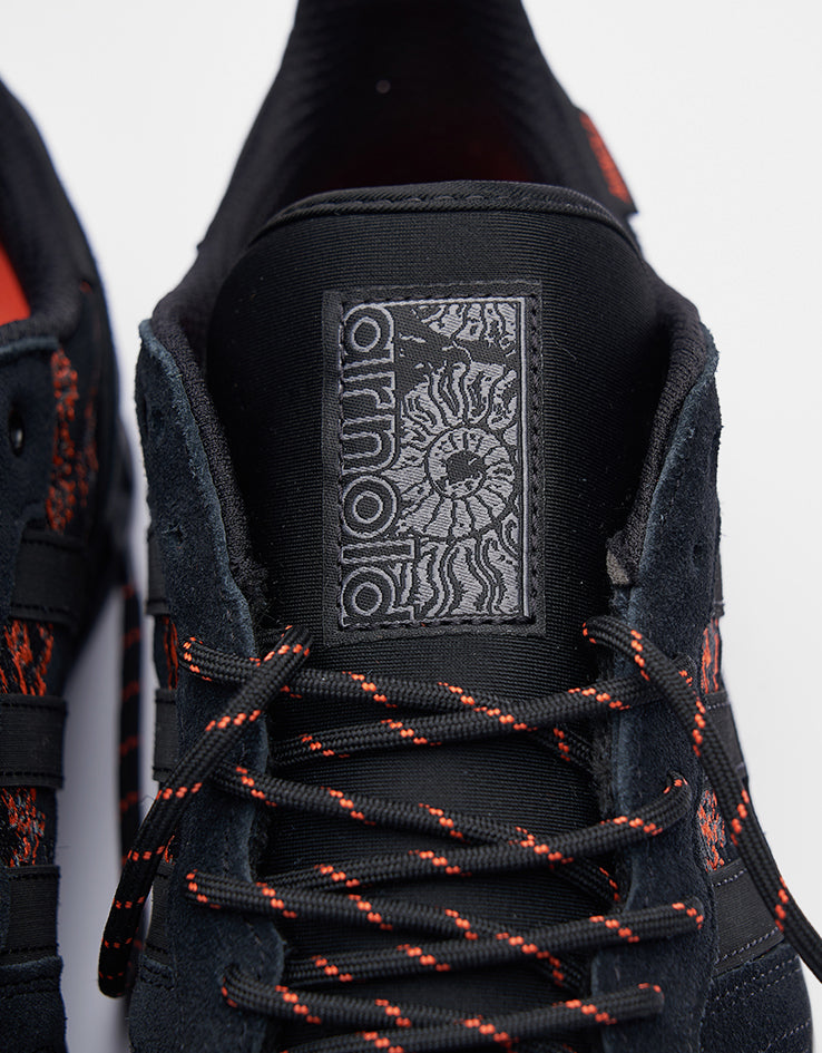 adidas x Mike Arnold Handball Top Skate Shoes - Core Black/Core Black/Semi Impact Orange