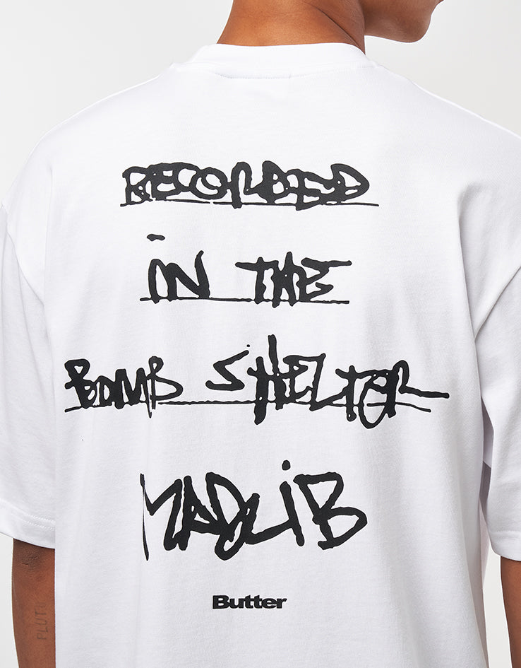 Butter Goods x Madlib Bomb Shelter T-Shirt - White