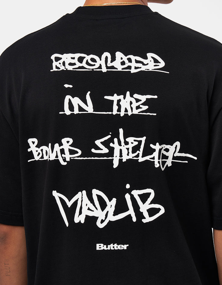 Butter Goods x Madlib Bomb Shelter T-Shirt - Black