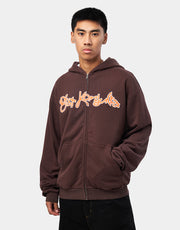 Butter Goods x Madlib Beat Konducta Zip-Thru Hoodie - Washed Chestnut