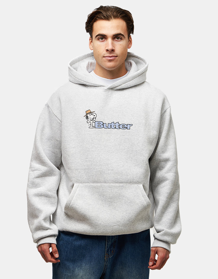 Butter Goods x Peanuts Spike Logo Pullover Hoodie - Ash