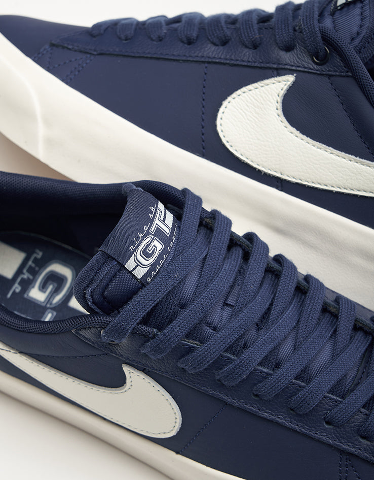 Nike SB Zoom Blazer Low Pro GT Skate Shoes - Blue Void/Sail-Blue