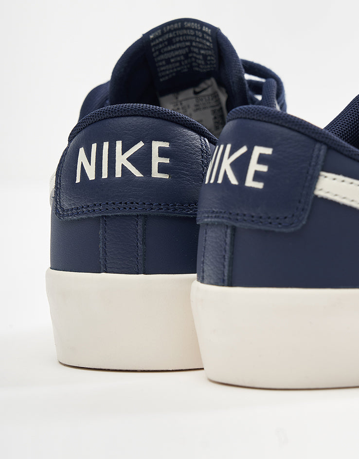Nike SB Zoom Blazer Low Pro GT Skate Shoes - Blue Void/Sail-Blue