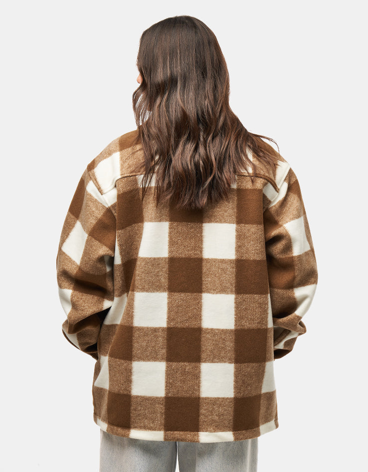 Nike SB Essential Flannel Shacket - Sail/Mosswood Brown/White