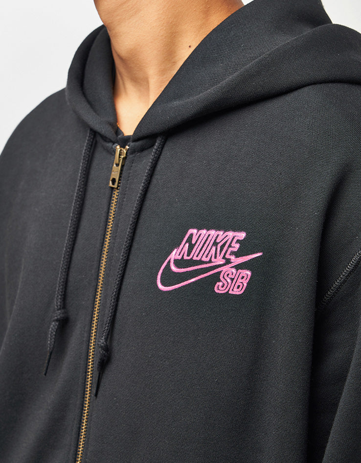 Nike SB SK8 Fiend Full Zip Hoodie - Black/White – Route One