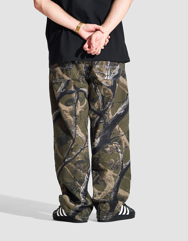 Route One Super Baggy Canvas Pants - Tree Camo (Green)