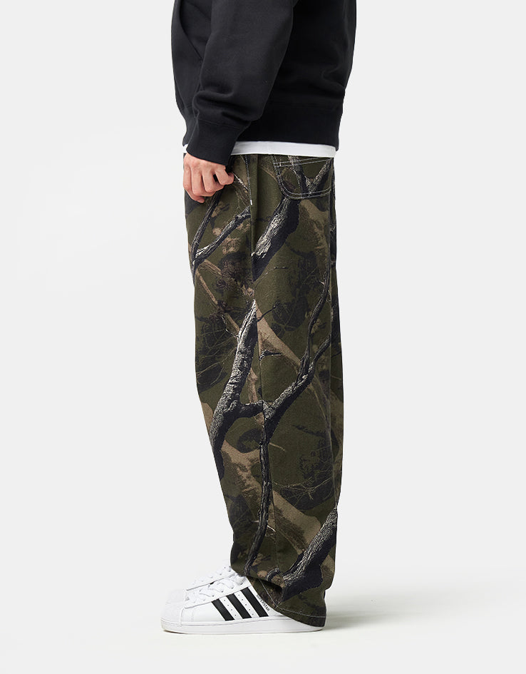 Route One Super Baggy Canvas Pants - Tree Camo (Green)