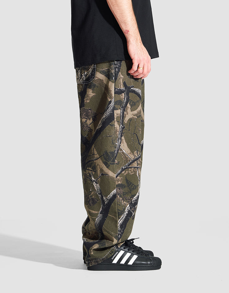 Route One Super Baggy Canvas Pants - Tree Camo (Green)