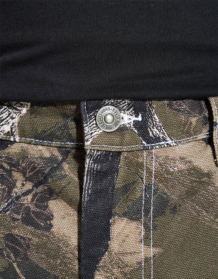 Route One Super Baggy Canvas Pants - Tree Camo (Green)