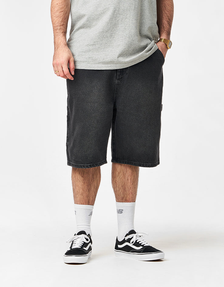 Route One Denim Carpenter Shorts - Washed Black
