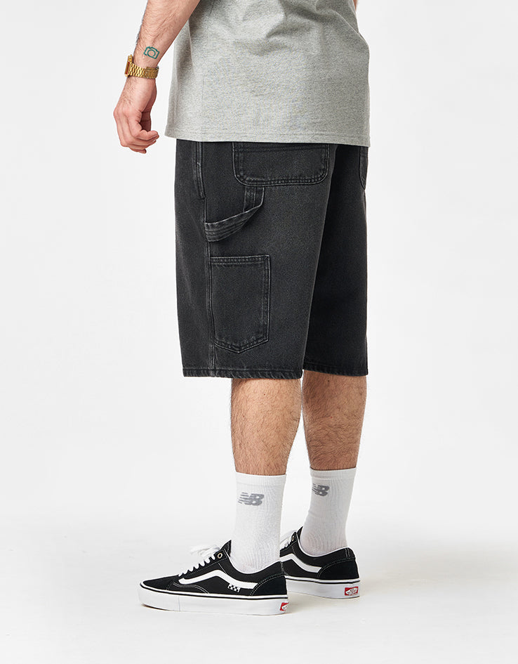 Route One Denim Carpenter Shorts - Washed Black