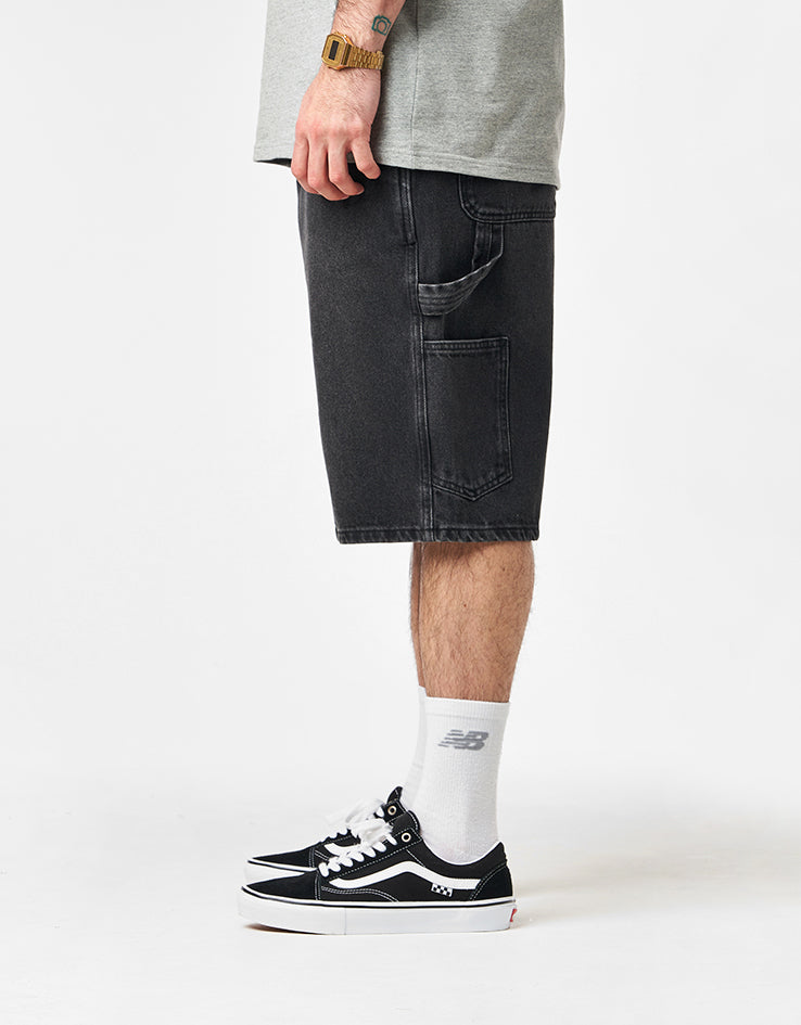 Route One Denim Carpenter Shorts - Washed Black