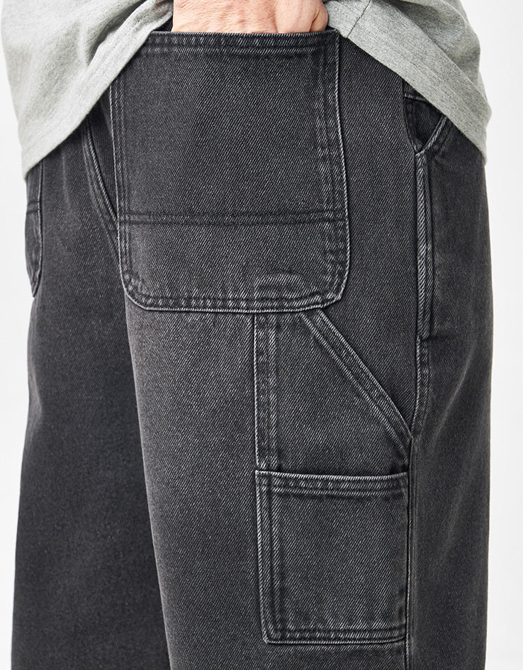 Route One Denim Carpenter Shorts - Washed Black