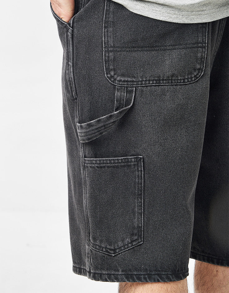 Route One Denim Carpenter Shorts - Washed Black