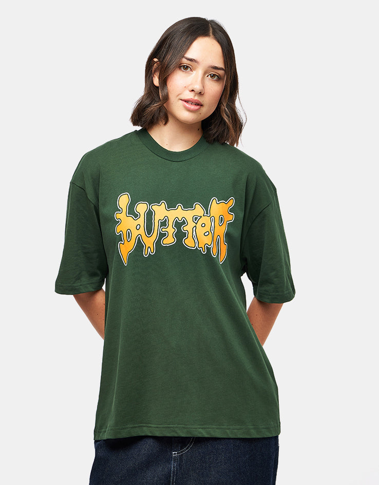 Butter Goods Blotch T-Shirt - Dark Forest