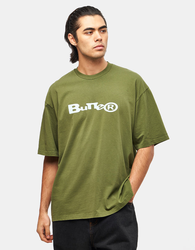 Butter Goods Registered T-Shirt - Washed Army