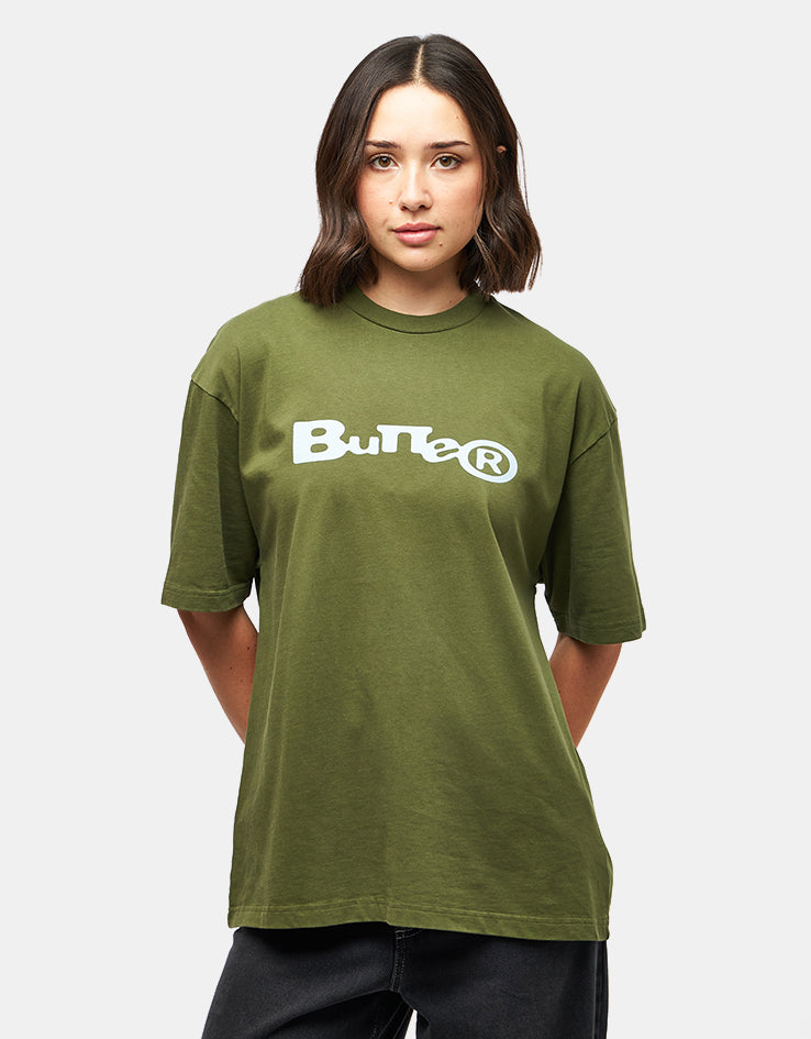 Butter Goods Registered T-Shirt - Washed Army