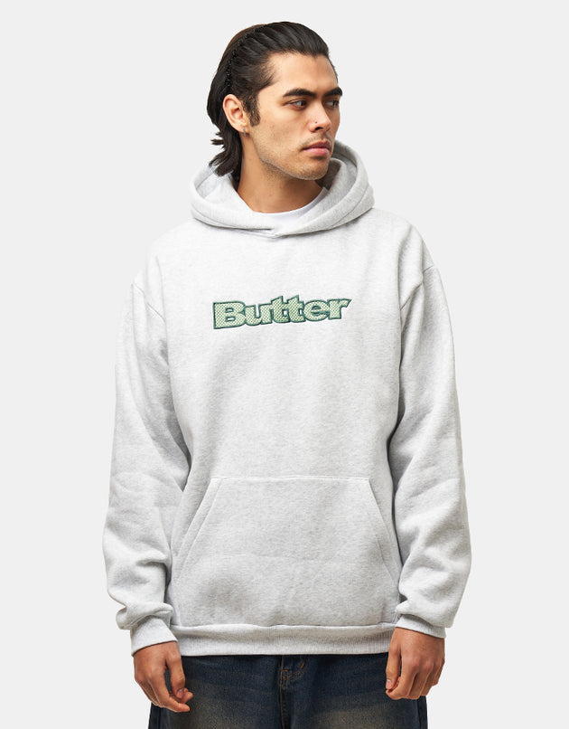 Butter Goods Textured Logo Pullover Hoodie - Ash