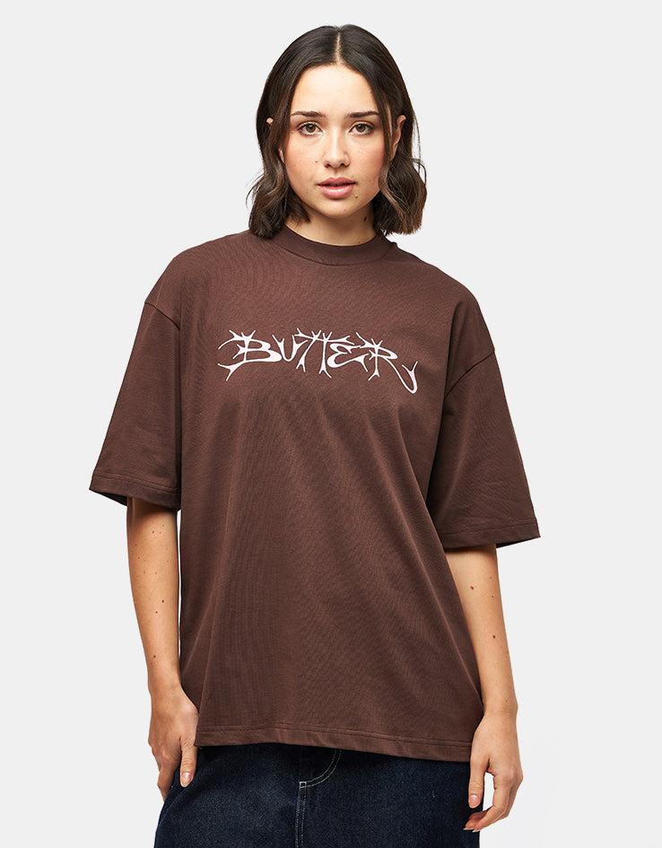 Butter Goods Scrawling T-Shirt - Chestnut