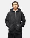 Butter Goods Garage Zip-Thru Hoodie - Faded Charcoal