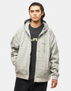 Butter Goods Hooded Work Jacket - Grey Plaid